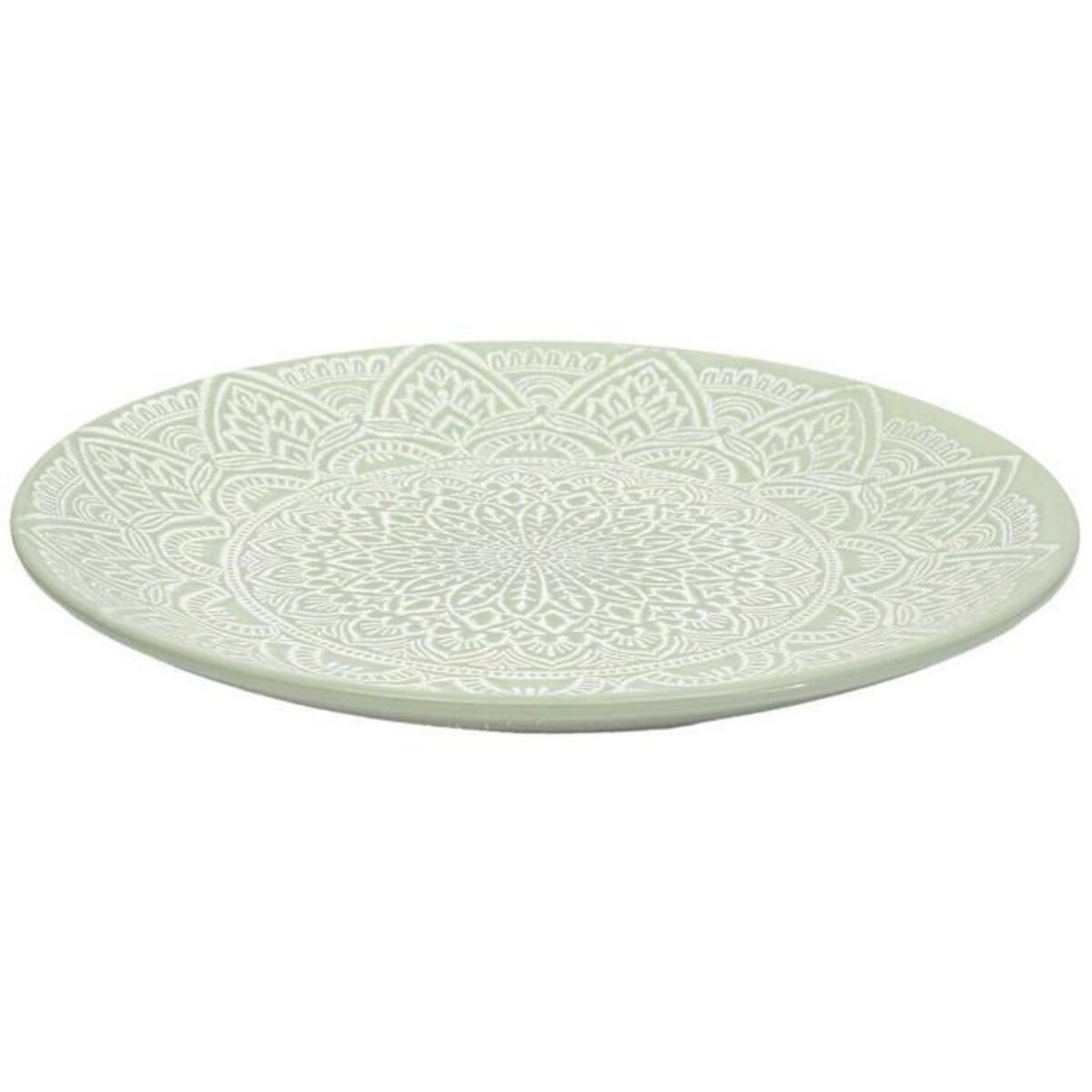 Paris Prix Lot de 6 Assiettes Plates  Sahara  27cm Vert