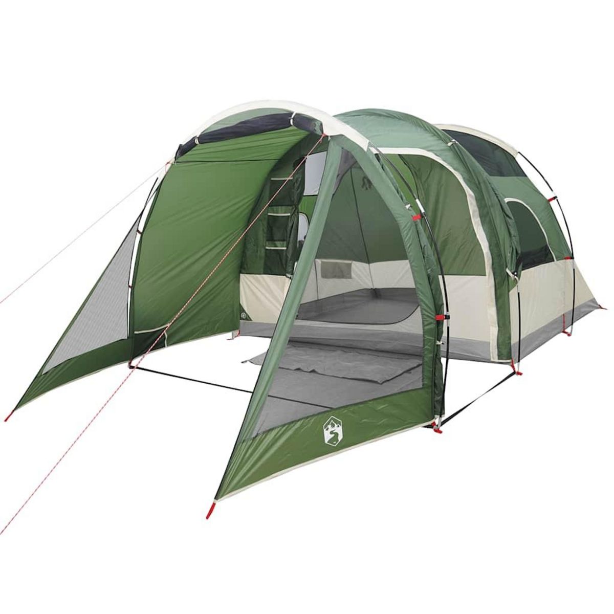 VIDAXL Tente de camping tunnel 4 personnes vert impermeable