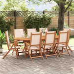 VIDAXL Chaises pliables de jardin lot de 8 bois d'acacia et textilene
