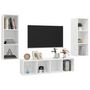 Voir la diapositive 3 : VIDAXL Ensemble de meuble TV 3 pcs Blanc Bois d'ingenierie