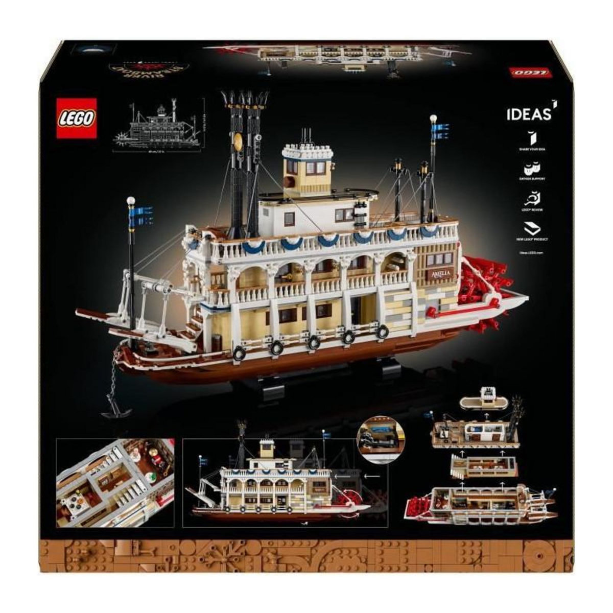 LEGO LEGO Ideas 21356 Le Bateau a Vapeur du Mississippi - Set de Construction pour Adulte