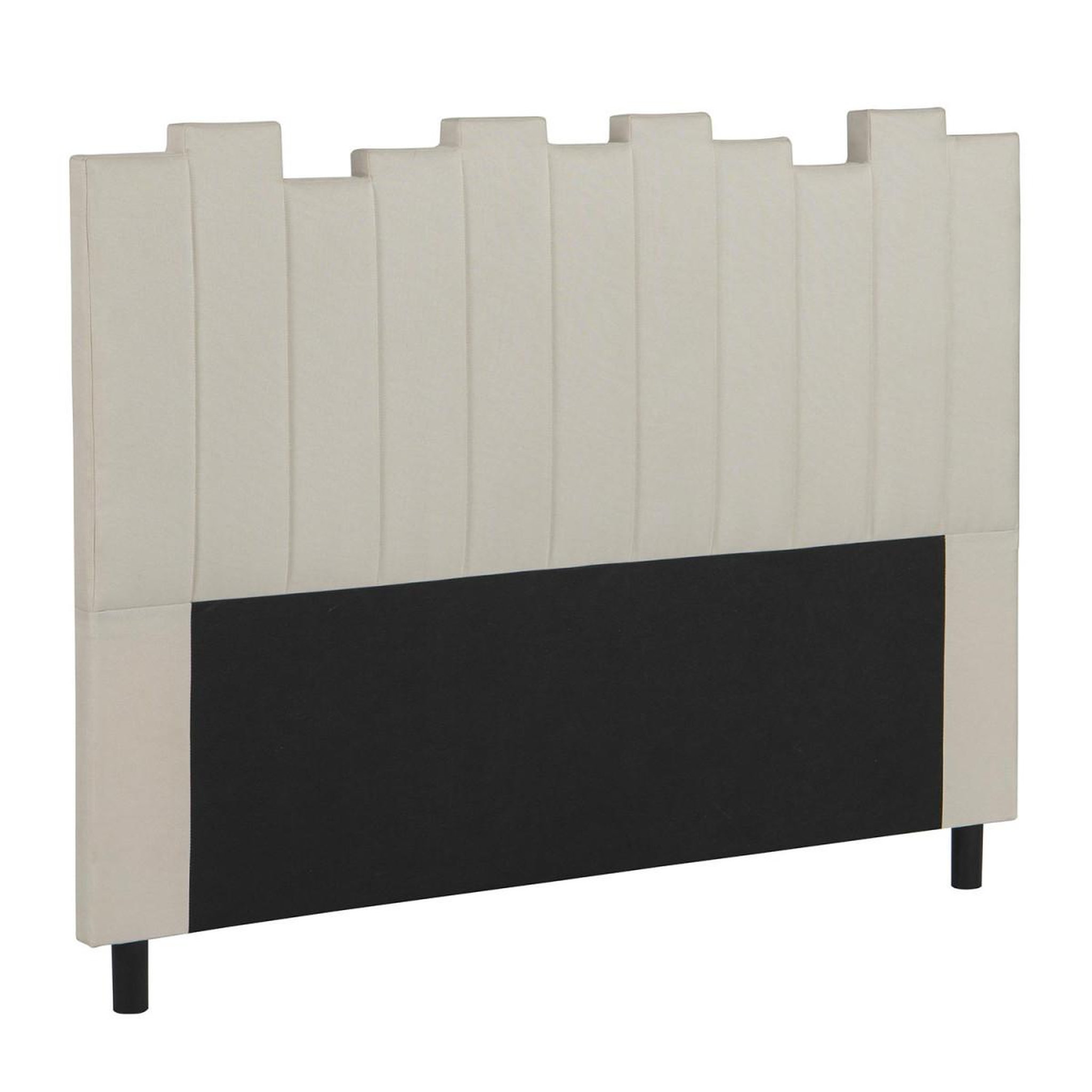 Voir la diapositive 2 : Paris Prix Tête de lit en tissu design  kenty  160cm beige