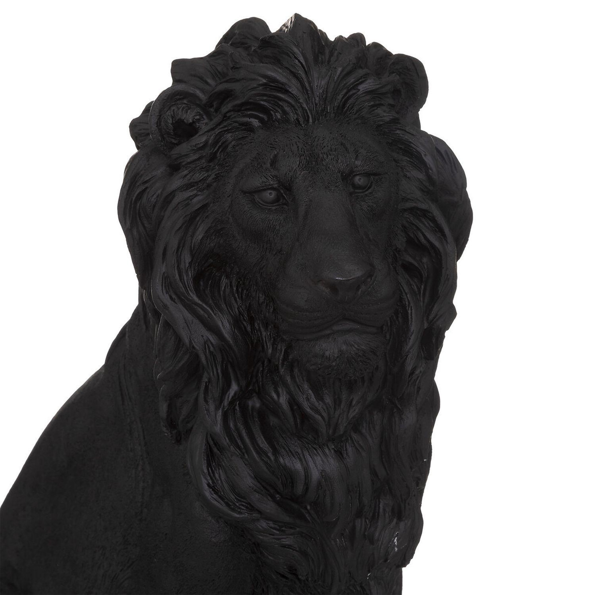 Voir la diapositive 2 : FIVE Lion en résine pour extérieur - Gris anthracite