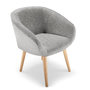 Voir la diapositive 1 : Paris Prix Fauteuil Scandinave en Tissu  Thad  67cm Gris