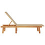 Voir la diapositive 4 : VIDAXL Chaise longue taupe bois d'acacia solide et textilene