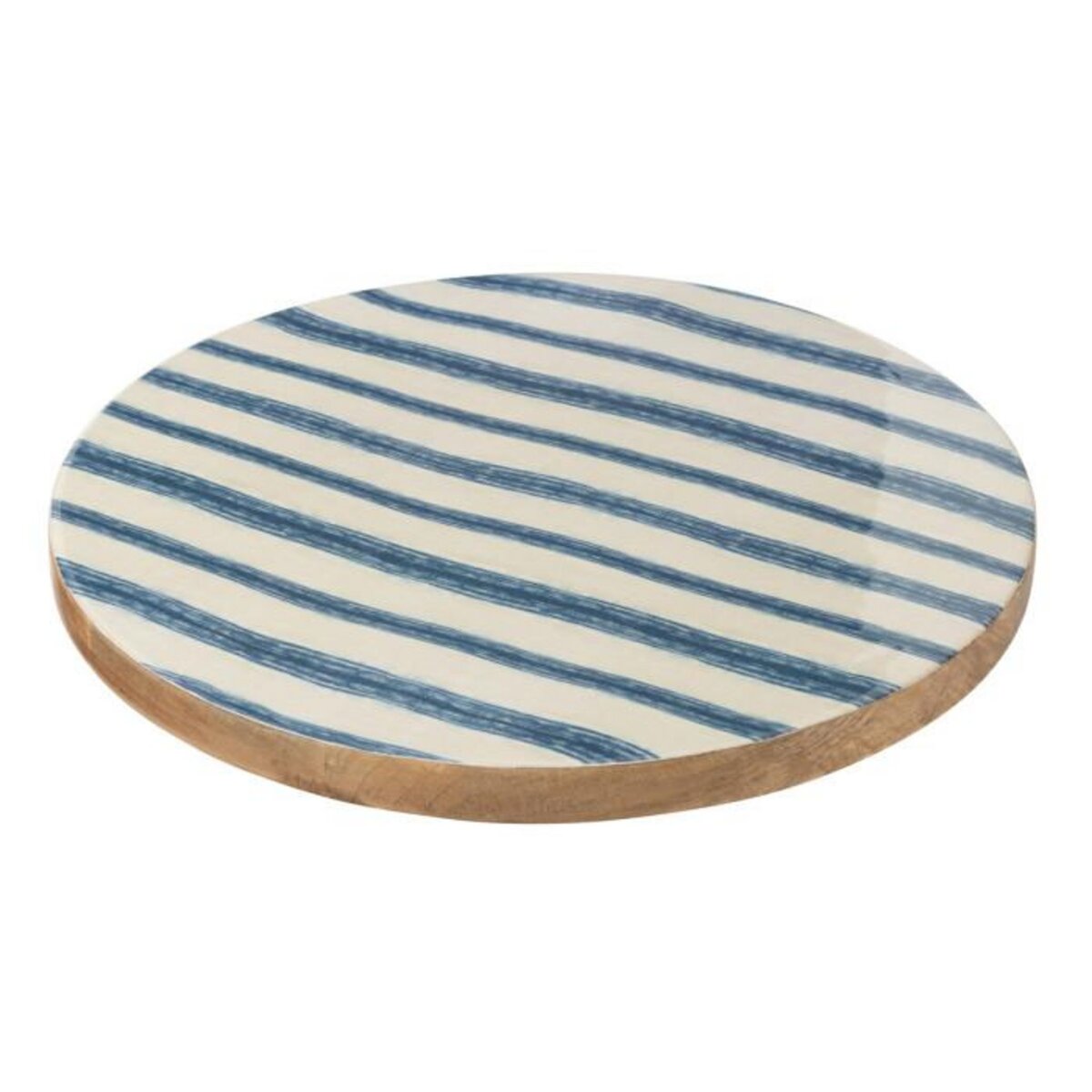 Paris Prix Plateau Tournant en Bois  Aurelio  45cm Bleu & Blanc