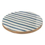 Paris Prix Plateau Tournant en Bois  Aurelio  45cm Bleu & Blanc