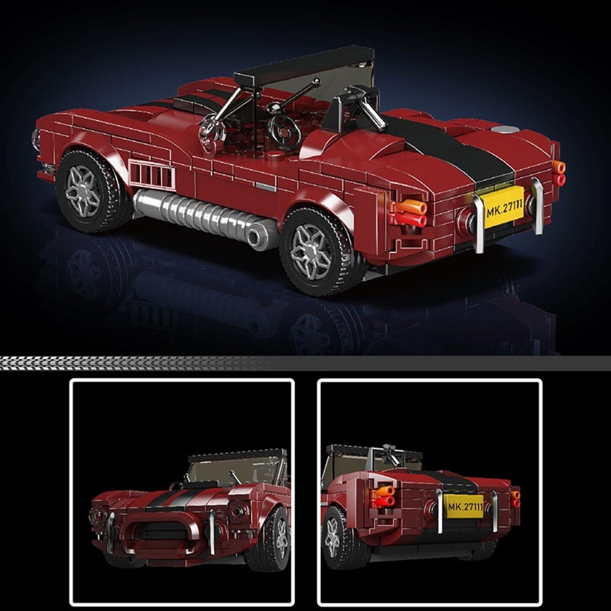 Voir la diapositive 3 : MOULD KING Shelby Cobra + Vitrine