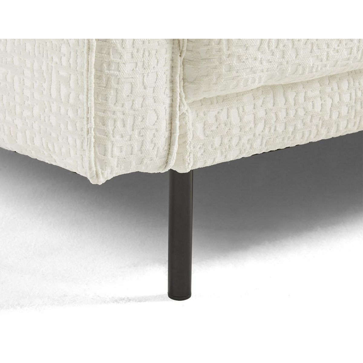 LISA DESIGN Charlie - fauteuil - pieds hauts - en tissu velours relief