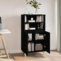 Voir la diapositive 5 : VIDAXL Buffet haut Noir 60x36x110 cm Bois d'ingenierie
