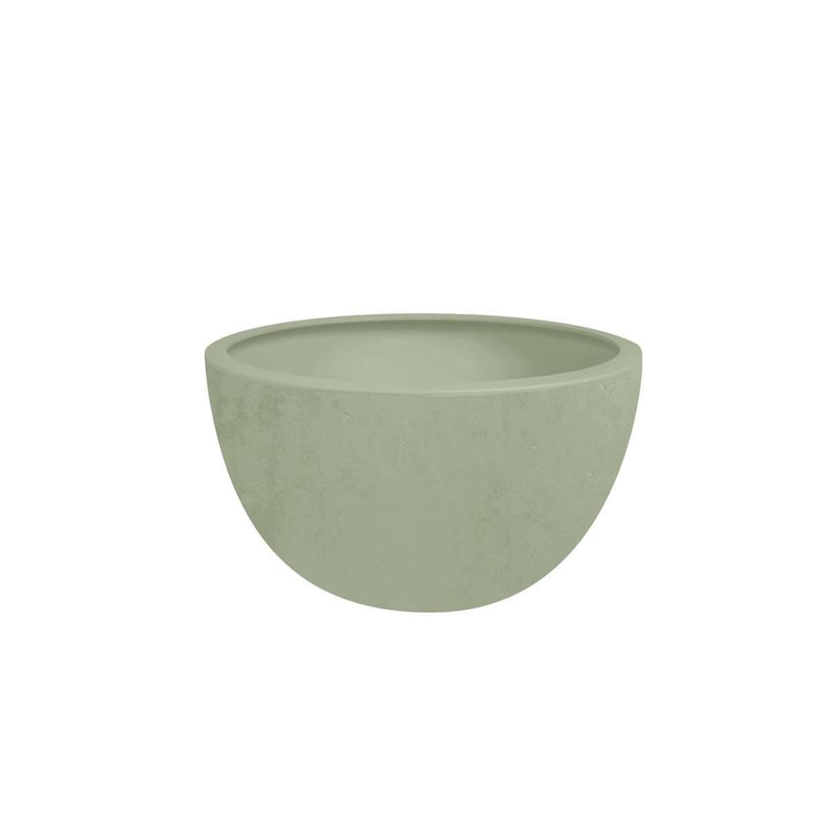 Eda Pot de fleurs vasque Basalt Up Ø 29 x 12 cm - 5,5 L - Vert amande - Eda