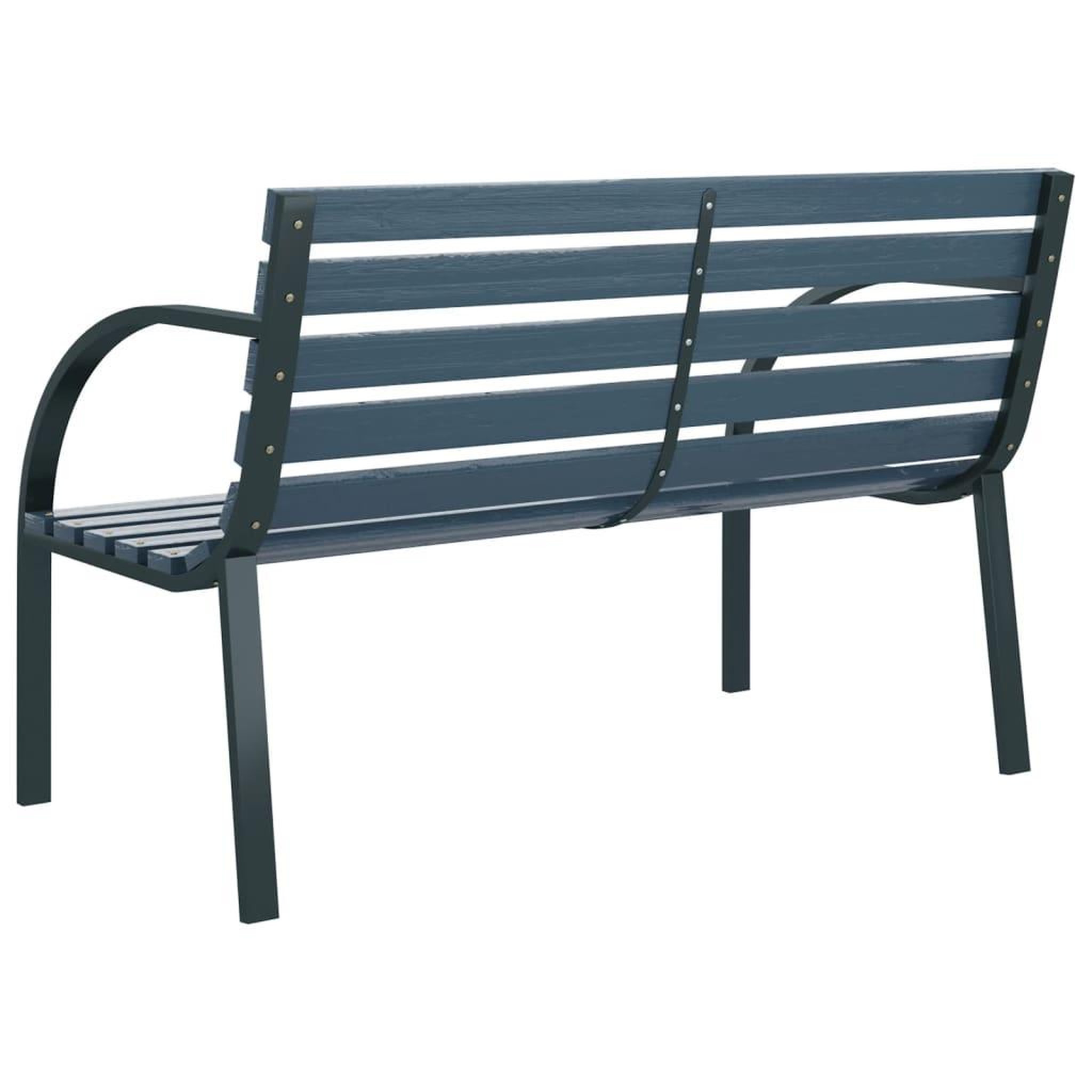 Voir la diapositive 5 : VIDAXL Banc de jardin 120 cm Gris Bois