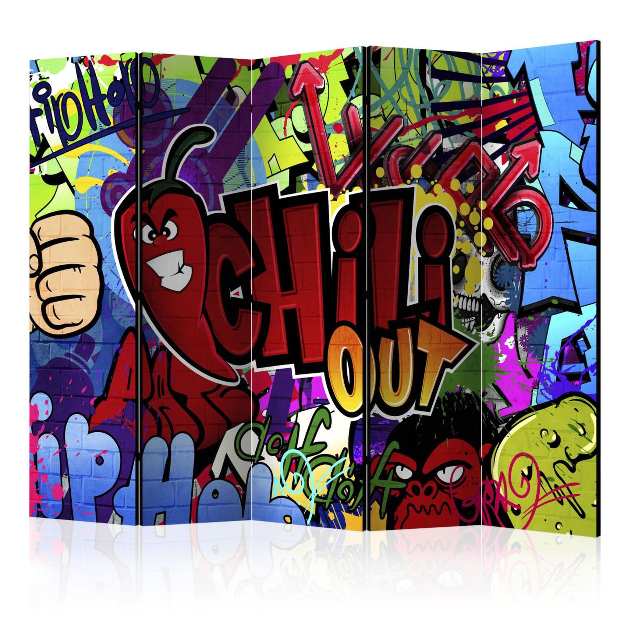 Paris Prix Paravent 5 volets  chili out  172x225cm