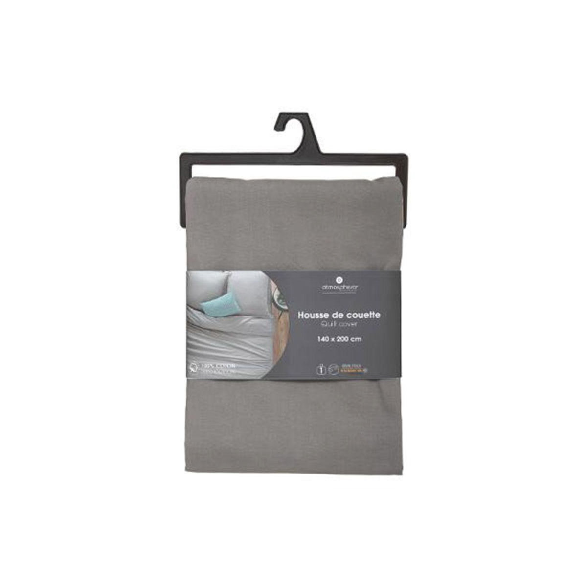 ATMOSPHERA Housse de Couette  Intérieur  140x200cm Gris