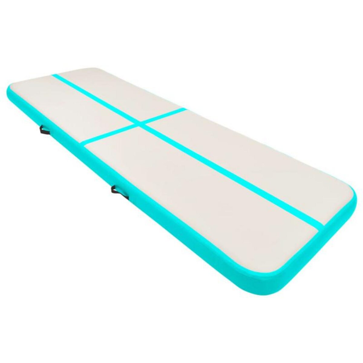 VIDAXL Tapis gonflable de gymnastique avec pompe 500x100x15cm PVC Vert