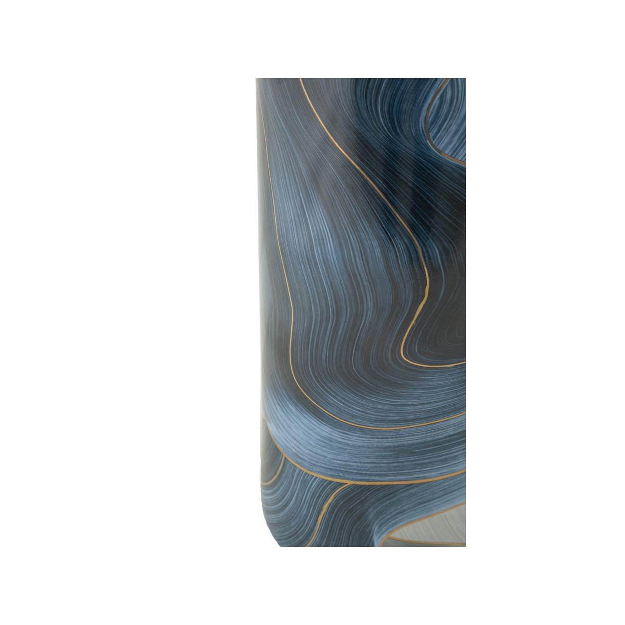 Voir la diapositive 3 : Paris Prix Vase cylindrique en céramique  elegant  34cm bleu