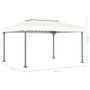Voir la diapositive 6 : VIDAXL Tonnelle avec guirlande lumineuse a LED 4x3 m Creme Aluminium