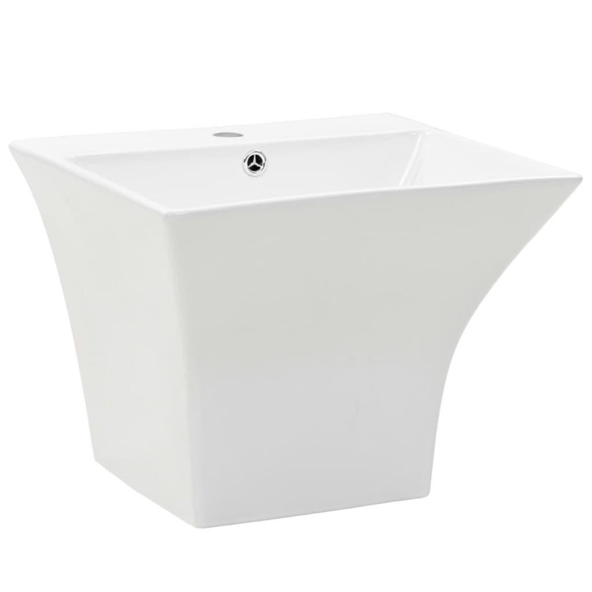 VIDAXL Lavabo mural Ceramique Blanc 500 x 450 x 410 mm
