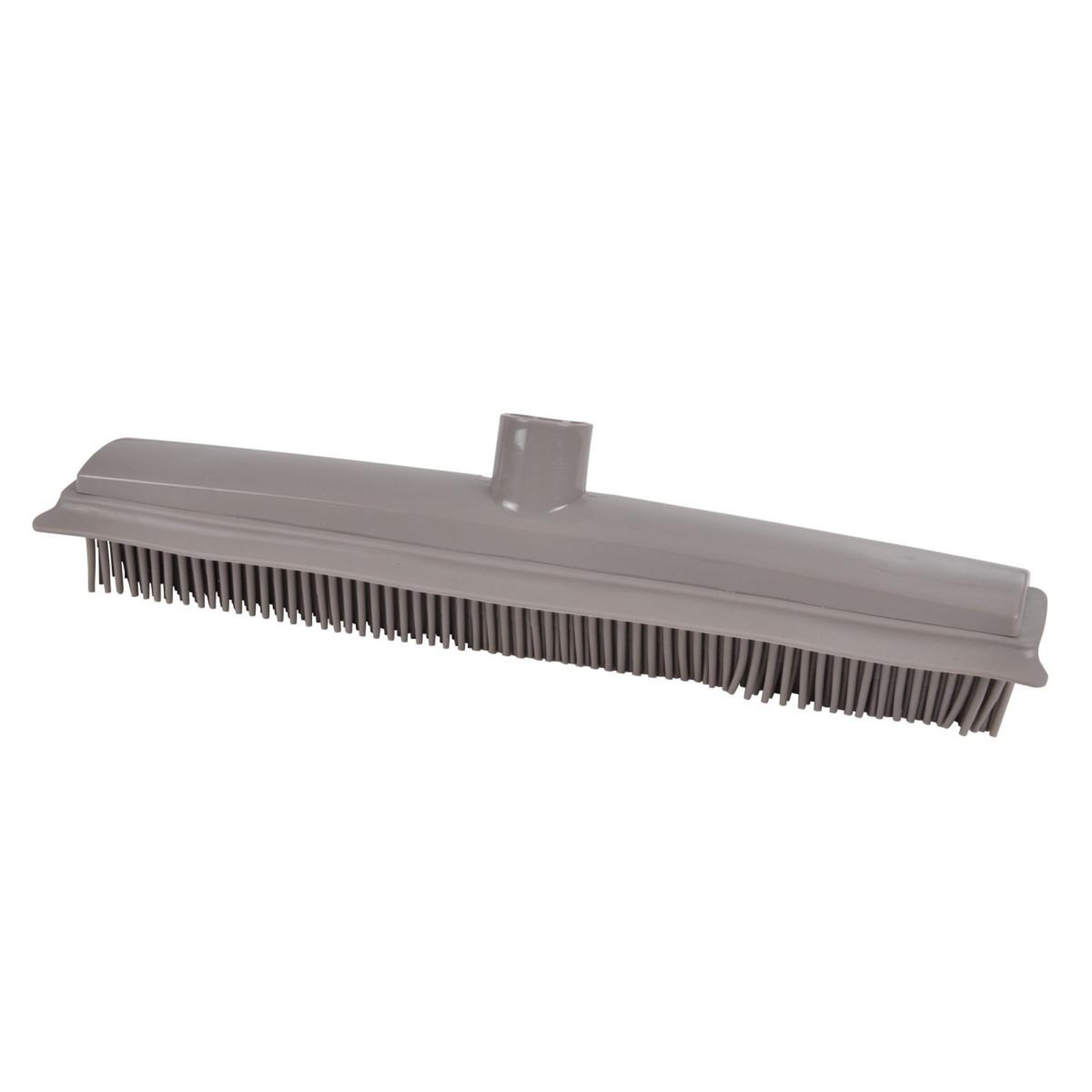 HOMEA Tête de balai avec raclette  poils  31cm taupe