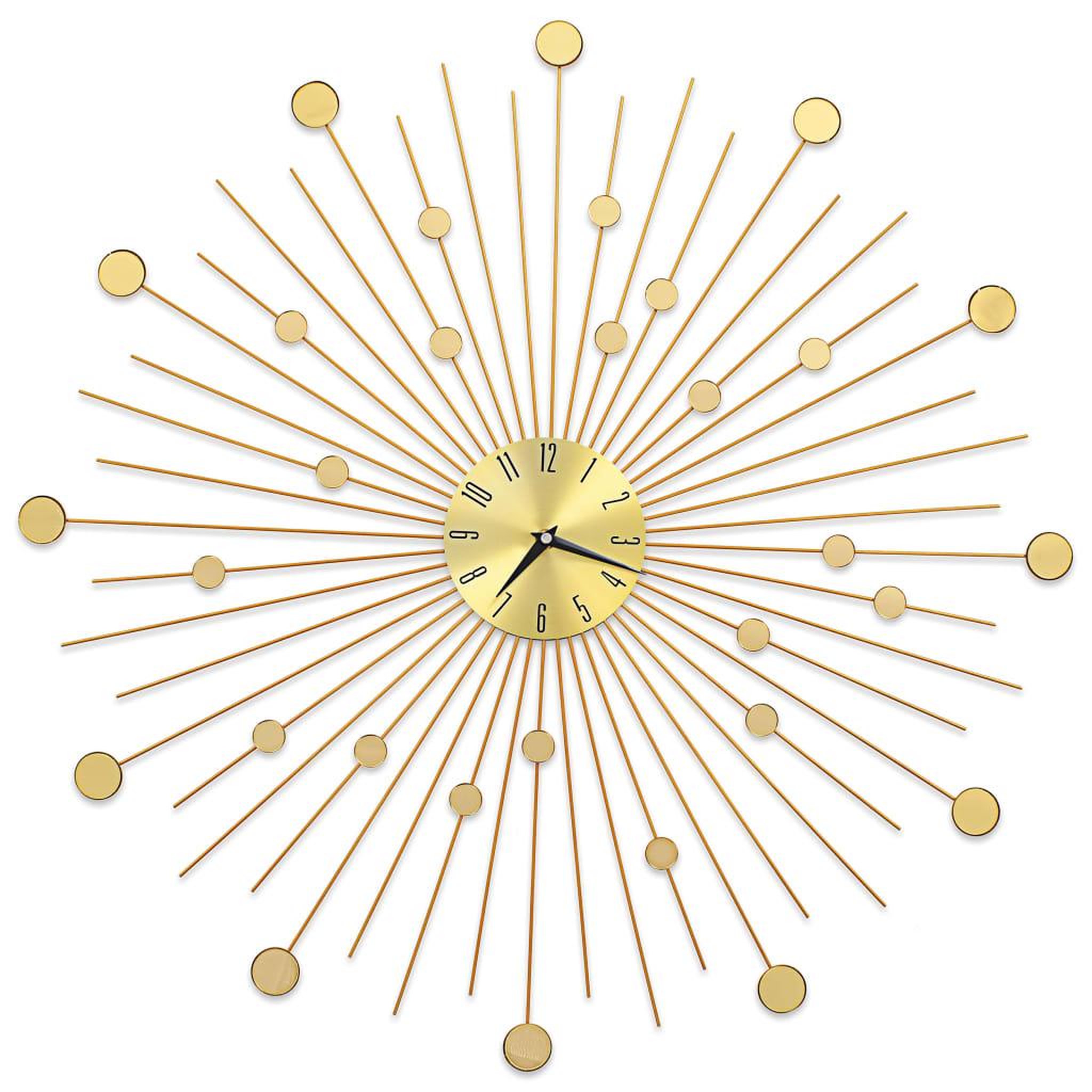 Voir la diapositive 2 : VIDAXL Horloge murale Metal 70 cm Dore