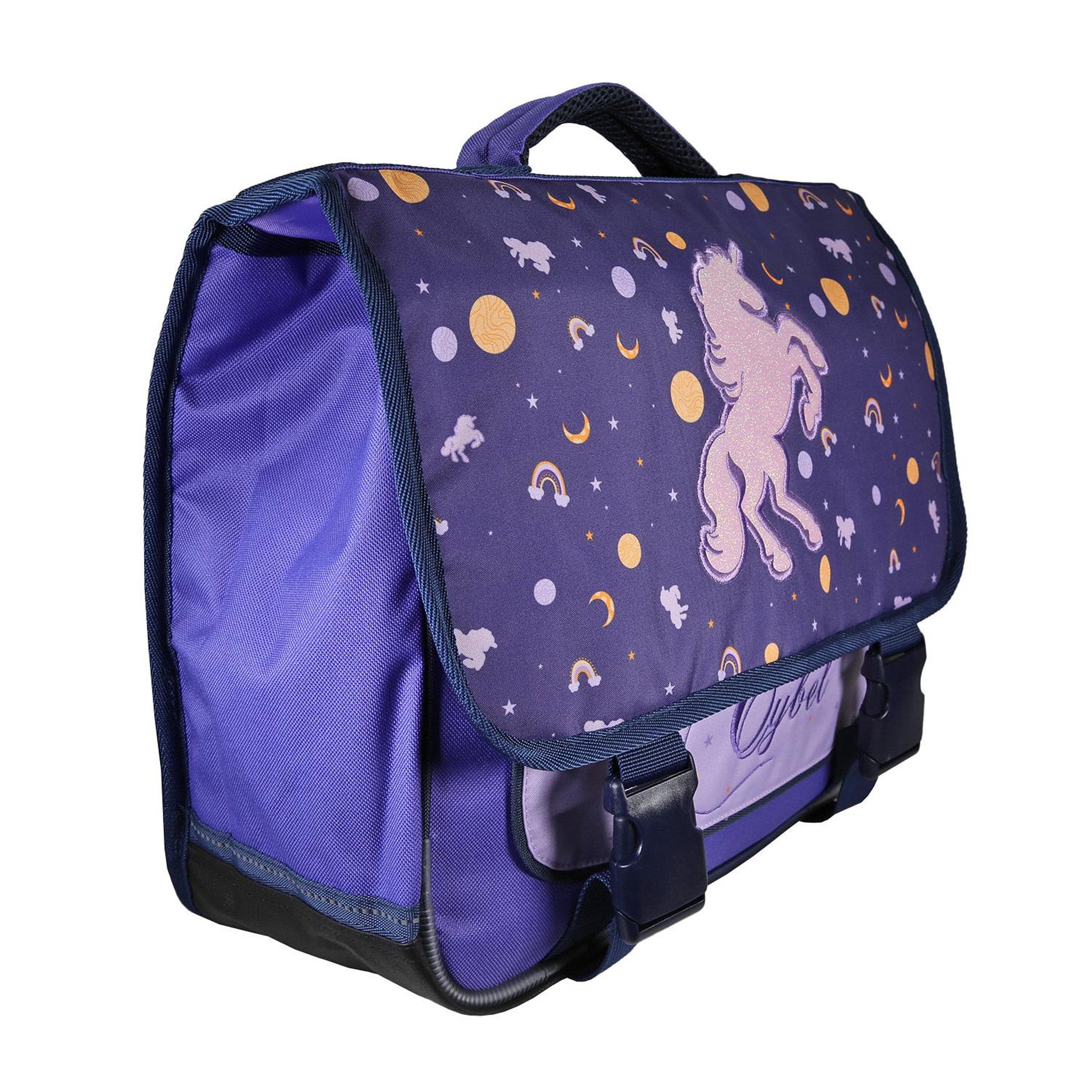 Voir la diapositive 2 : Bagtrotter Cybel - Cartable Scolaire 38 cm - Licorne - Violet - Fille - 2 Compartiments