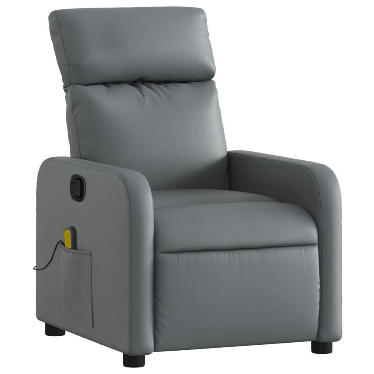 VIDAXL Fauteuil de massage inclinable Gris Similicuir
