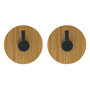 Voir la diapositive 1 : Paris Prix Lot de 2 Patères Adhésives en Bambou  Fixeo  5cm Naturel & Noir