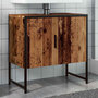 Voir la diapositive 1 : VIDAXL Armoire lavabo de salle de bain vieux bois 60x33x60 cm