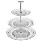 SECRET DE GOURMET Serviteur à 3 Étages  Renaissance  33cm Transparent