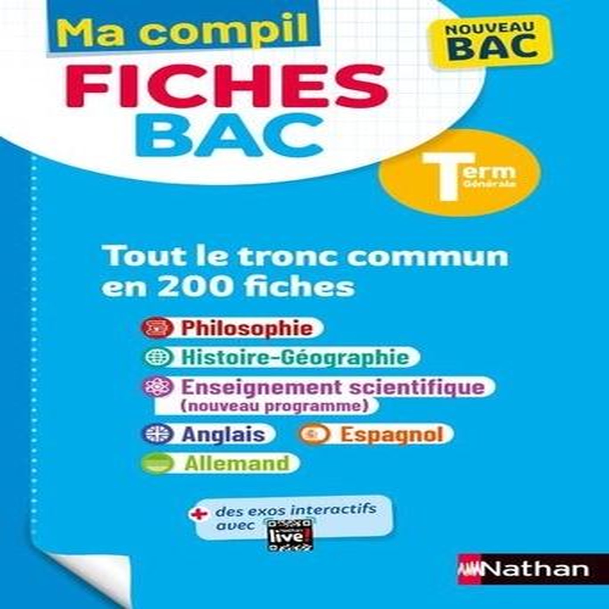 MA COMPIL FICHES BAC TLE. TOUT LE TRONC COMMUN, EDITION 2024, Grissault Katy