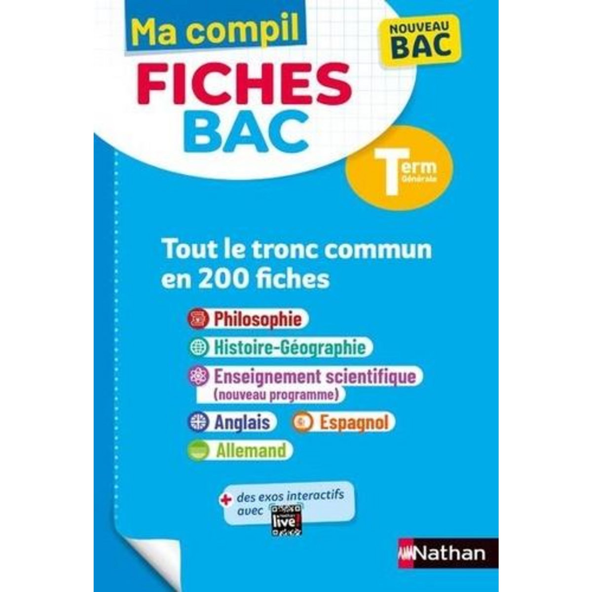MA COMPIL FICHES BAC TLE. TOUT LE TRONC COMMUN, EDITION 2024, Grissault Katy