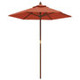 Voir la diapositive 2 : VIDAXL Parasol de jardin avec mat en bois terre cuite 196x231 cm