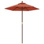 Voir la diapositive 2 : VIDAXL Parasol de jardin avec mat en bois terre cuite 196x231 cm