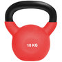 Voir la diapositive 1 : HOMCOM Kettlebell 10 Kg en métal large poignée antidérapante fond plat rouge noir