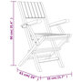 Voir la diapositive 6 : VIDAXL Chaises de jardin pliantes lot de 6 55x61x90cm bois massif teck