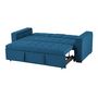 Voir la diapositive 5 : CONCEPT USINE Canapé convertible 3 places en tissu bleu pétrole NOHO