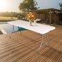 Voir la diapositive 2 : SUNNYDAYS Table de réception pliante pour 8 personnes - Blanc