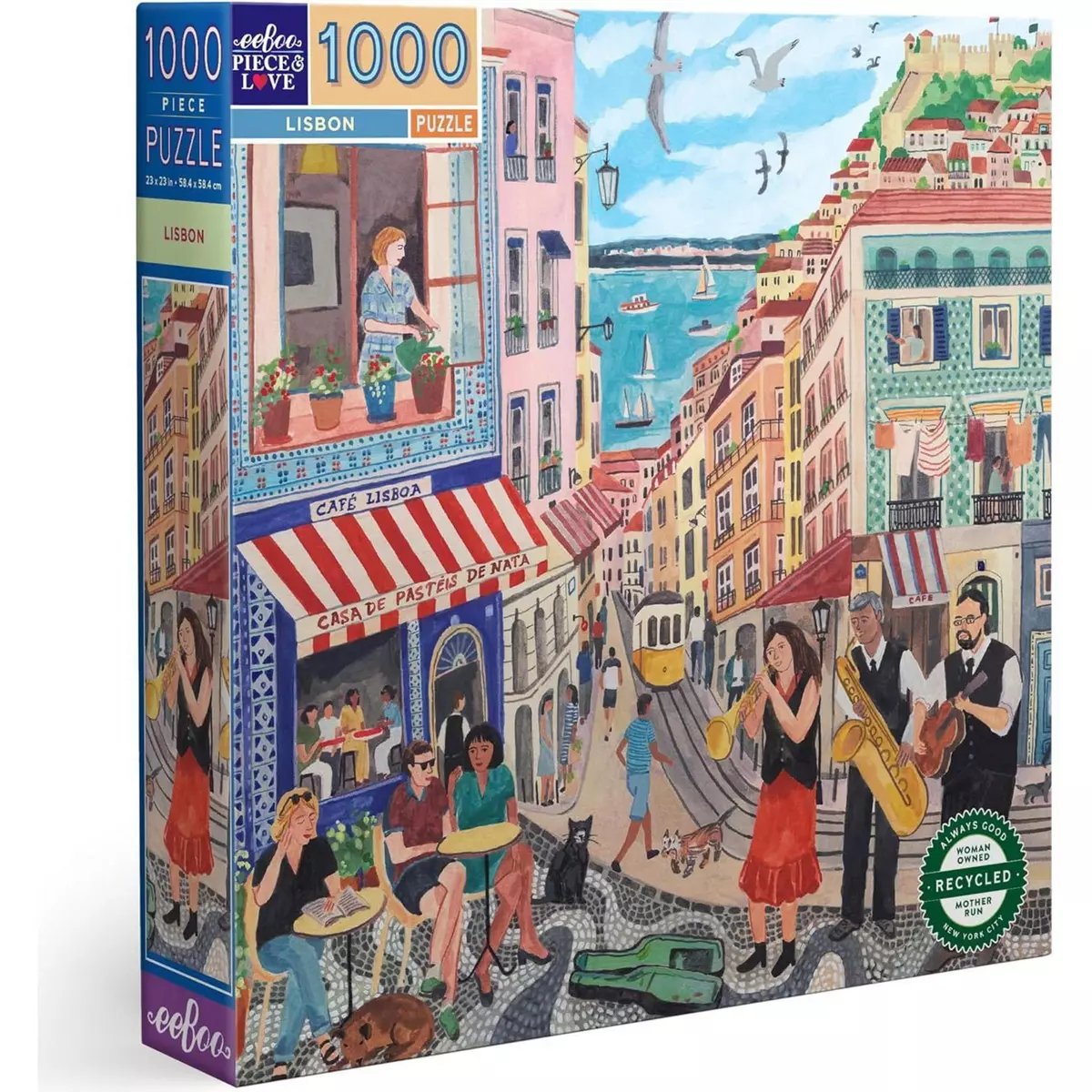 Eeboo Puzzle 1000 pièces : Lisbonne