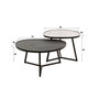 Voir la diapositive 4 : LISA DESIGN Haryana - lot de 2 tables basses - effet marbre