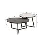 Voir la diapositive 4 : LISA DESIGN Haryana - lot de 2 tables basses - effet marbre