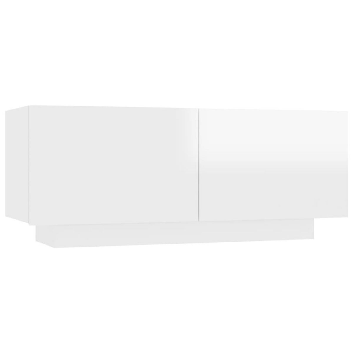 VIDAXL Table de chevet blanc brillant 100x35x40 cm bois d'ingenierie