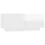 Voir la diapositive 2 : VIDAXL Table de chevet blanc brillant 100x35x40 cm bois d'ingenierie