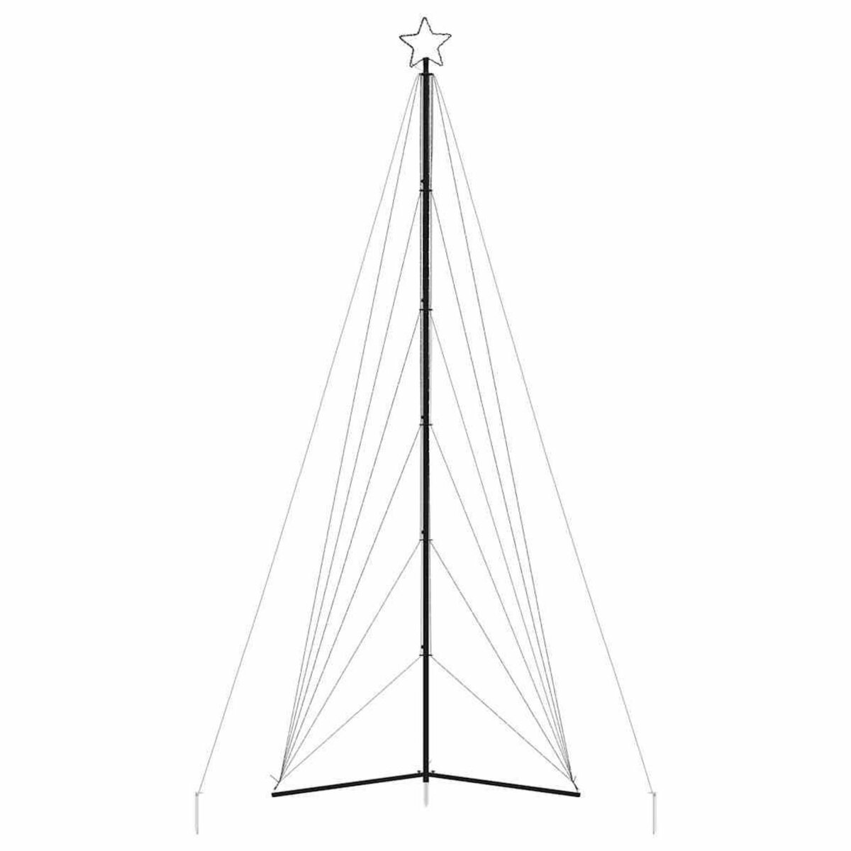 VIDAXL Sapin de Noël a LED 861 LED blanc froid 478 cm