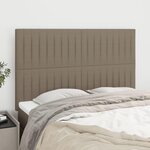 VIDAXL Tetes de lit 4 pcs Taupe 72x5x78/88 cm Tissu
