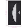 Voir la diapositive 6 : VIDAXL Porte d'entree anthracite 98x190 cm PVC