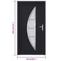 Voir la diapositive 6 : VIDAXL Porte d'entree anthracite 98x190 cm PVC