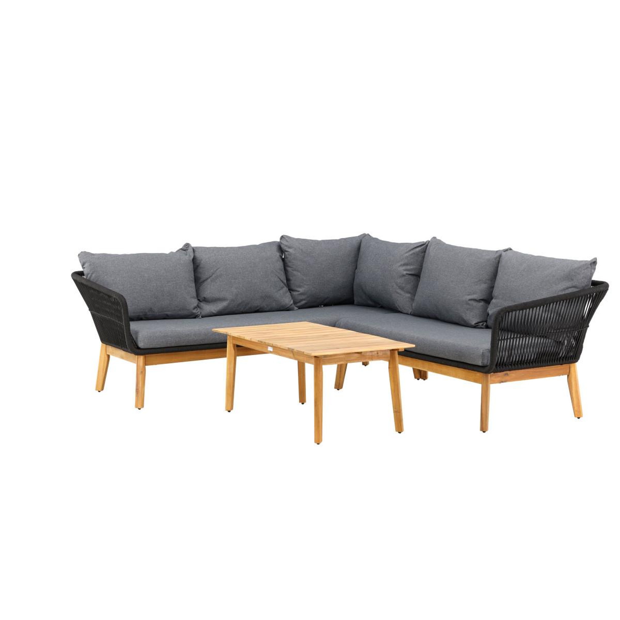 Voir la diapositive 2 : Paris Prix Salon d'Angle de Jardin en Bois  Chania  210cm Noir