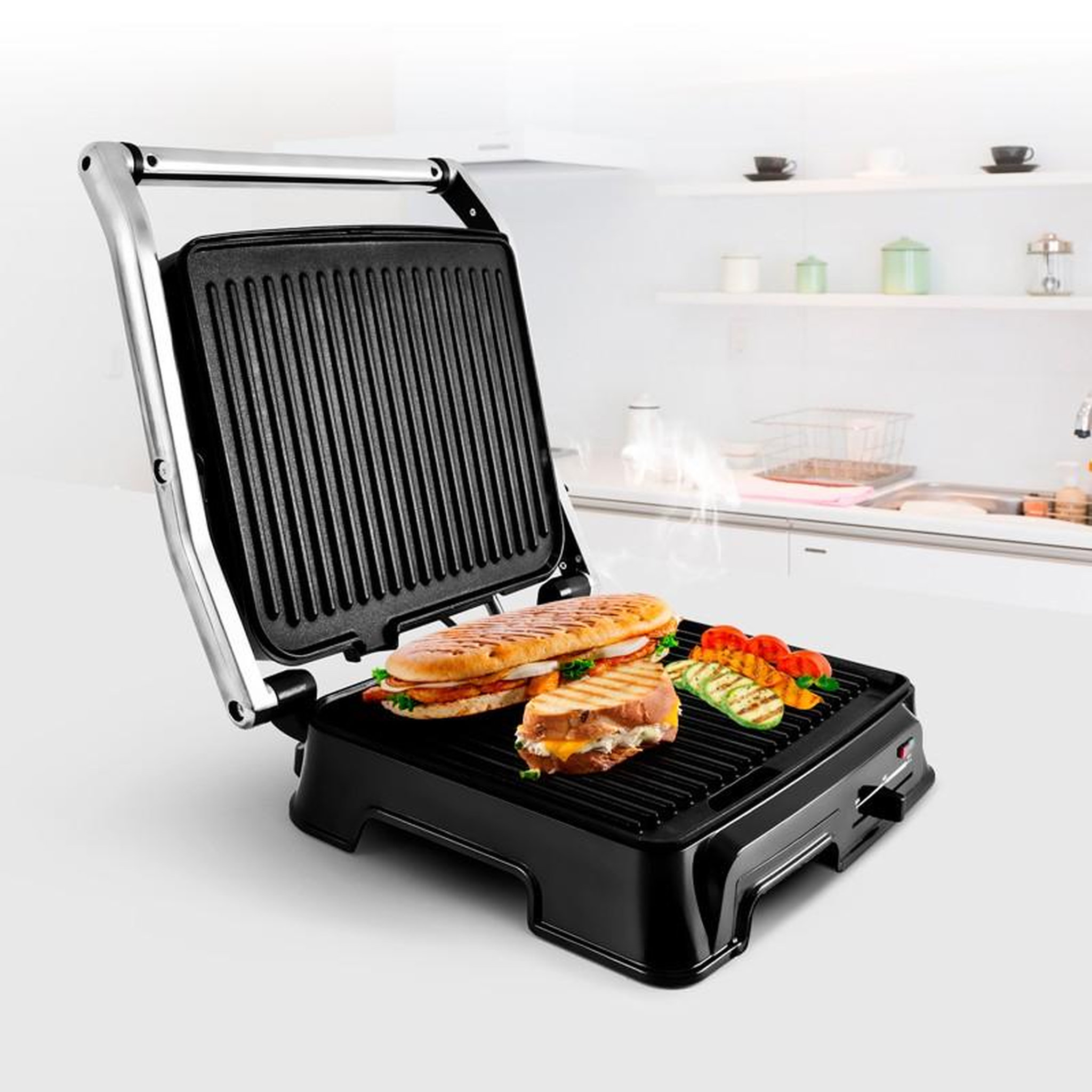 Voir la diapositive 5 : Harper Grille Viande Avec Thermostat Réglable Xgrill Harper Gris