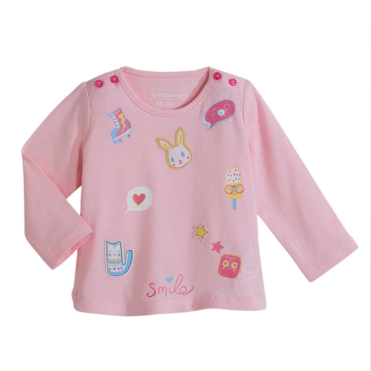 IN EXTENSO T-shirt manches longues bébé fille