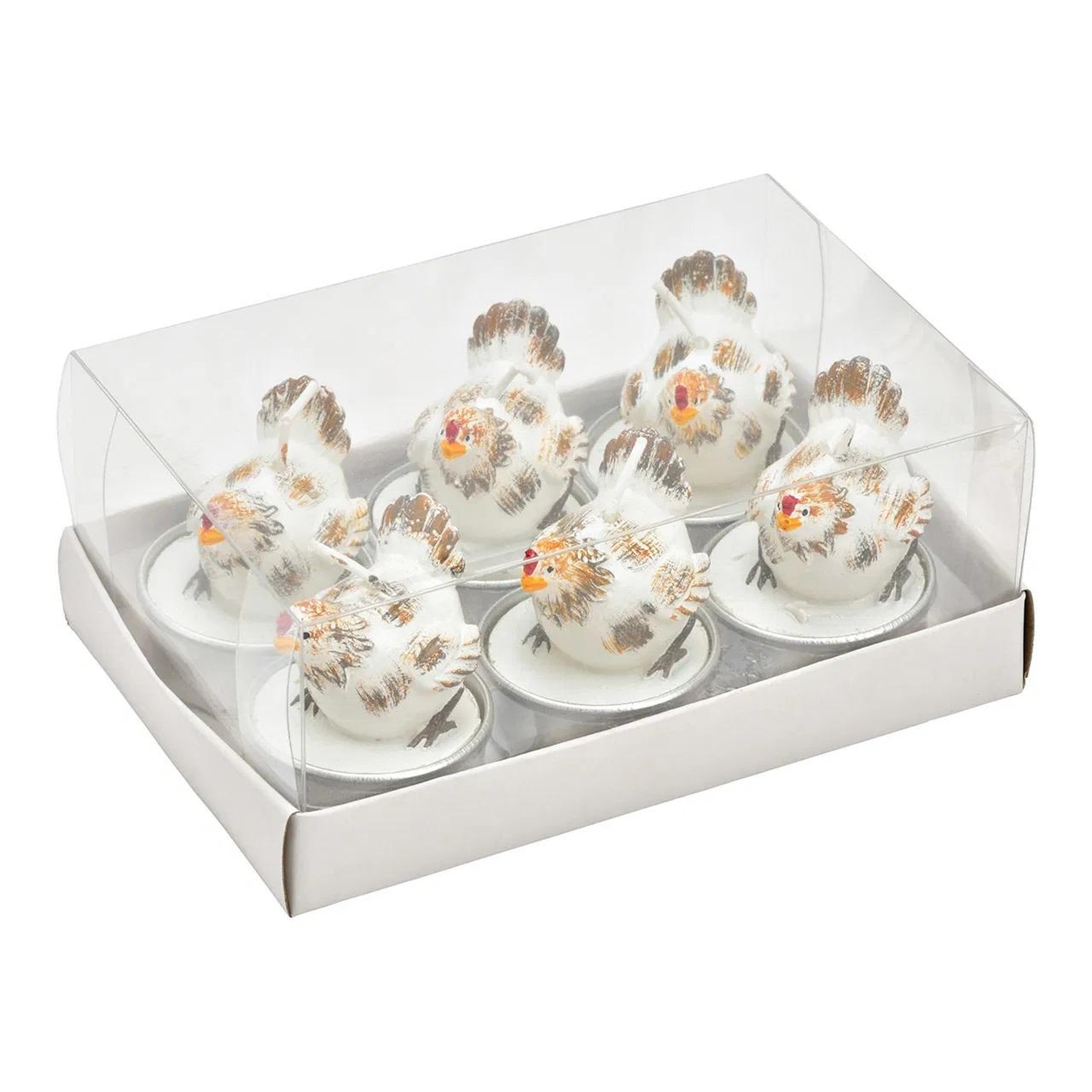 Voir la diapositive 3 : Eden Bougies chauffe-plat poulet en cire set de 6